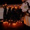 Halloween Orange String Lights – 35 Count, Incandescent Mini Bulbs, 8.5 ft, Black Wire, Connectable (Black Wire-Orange)